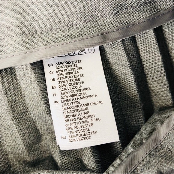 H&M Grey and Black Pleated Circle Skirt Sz 6 - Picture 4 of 6